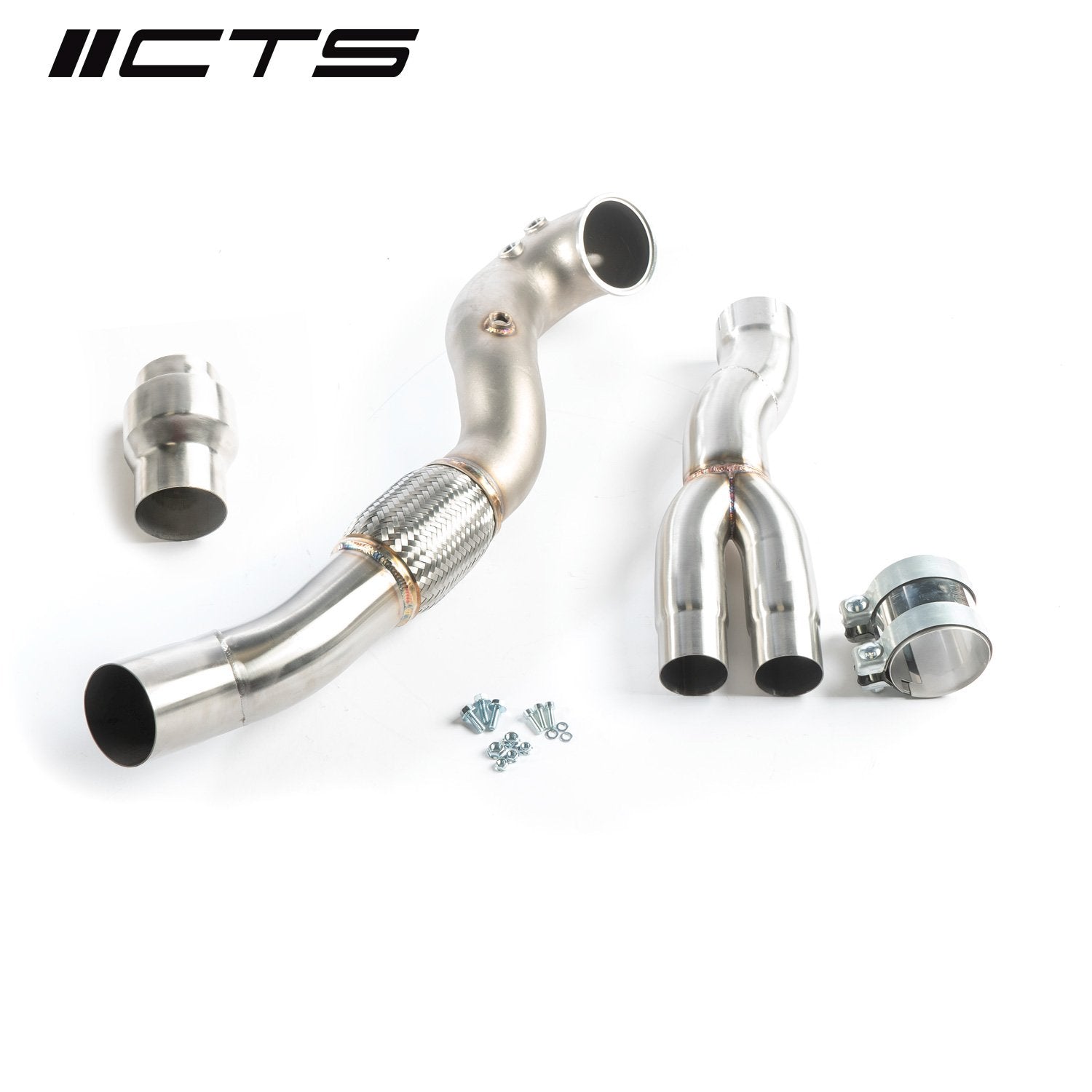 CTS Turbo 8V/8Y RS3 and 8S TTRS 2.5T EVO 3.5" Single High-Flow CAT